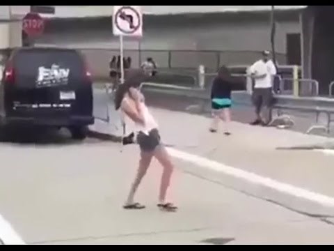 Funny Drunk Girl Struggles To Advance