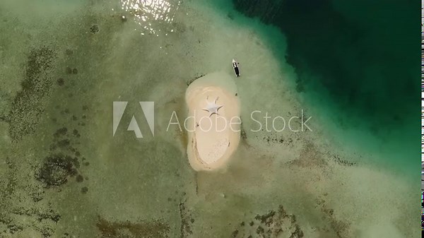 Video taken with a stabilized drone at CAYO SARDINA, Los Roques, Venezuela