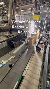 No wrong codes. No wrong direction. 🚫🔄Cognex barcode reader with flip rejection for 100% reliable.