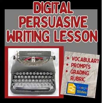 Free PERSUASIVE Writing Activity: Prompts, Vocabulary, Organizers, PDFs, Google