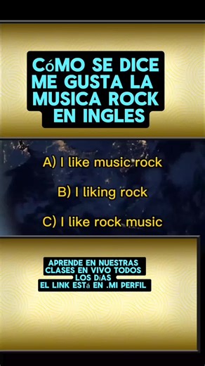 Cómo decir 'Me gusta la música rock' en inglés