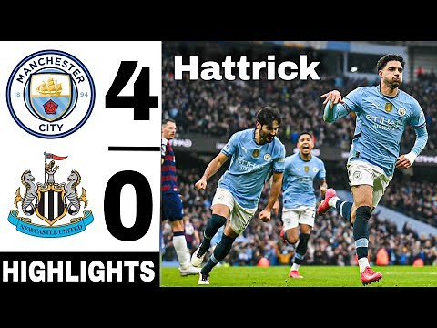 Marmoush Hattrick | Manchester City vs Newcastle 4-0 | Premier League Highlights & Goals