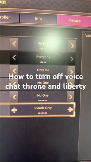 How to turn off voice chat throne and liberty