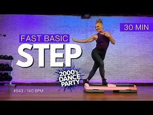 30 Min - Cardio Step Aerobics - Fast BASIC Step - 140 BPM+