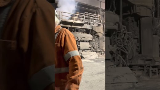 Amazing electrical arc furnace.