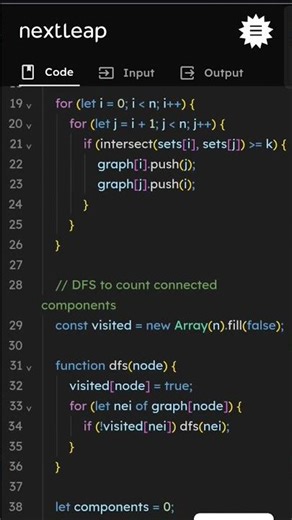 Find Connected Components Using Graph | Array Intersection Problem | JavaScript LeetCode Style