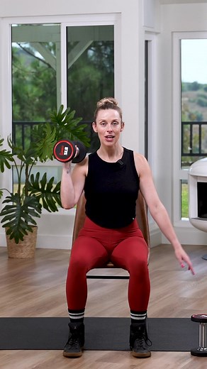 Challenge your core with Sunny Trainer Annora! 💪 Check out the rest of her Chairtastic Workout Series 🪑 in the link below 📲 #chairworkout #coreworkout #dumbbells #workout #strength #exercise #fitness #SunnyHealthFitness #fitforeveryone https://www.youtube.com/playlist?list=PLmSMzYVzFCo2zAMKjblGaI5guOq0bAIdL | Sunny Health & Fitness