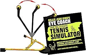BILLIE JEAN KING'S Eye Coach Tennis Training Aid - Practice on a Moving Ball in Your Own Home, No Court Needed, No Ball Pickup - Junior, Pro, and Family Models, for Kids, Adults