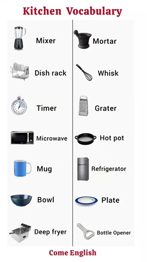 Kitchen Vocabulary: Essential Terms for Everyday Cooking