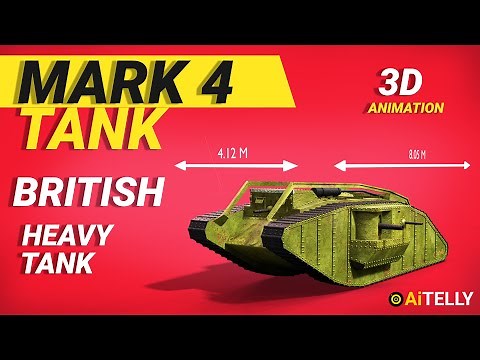 Mark 4 Tank WW1 British Army First Battle Tested Tank