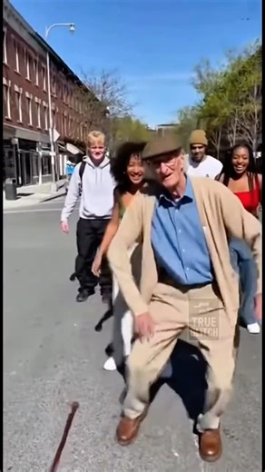 Grandpa Accidentally Joins Dance Challenge and Steals the Show 😂🕺 #grandpa