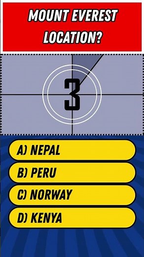 Where is Mount Everest actually? #quizchallenge #trivia