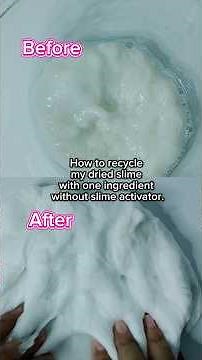 How to revive my dried slime with just one ingredient (no activator needed) | #asmr #slime #art