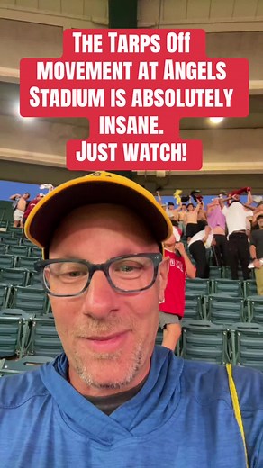 The Tarps Off movement at Angels Stadium is absolutely insane. Just watch! #tarpsoff #angels #artemoreno #mlb #selltheteam