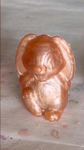 Adorable Orange Resin Bunny Pour & Reveal 🐰✨ | Easy Metallic Epoxy Tutorial for Beginners