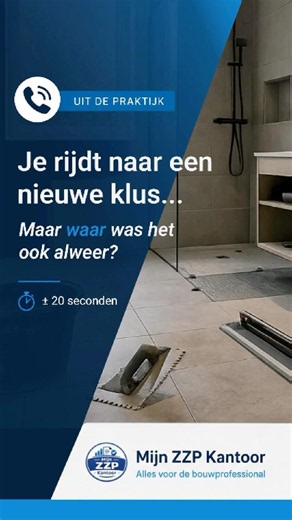Je rijdt naar een nieuwe klus... maar waar was het adres ook alweer? | Mijn ZZP Kantoor