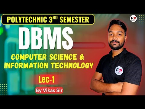Lec-1 || CS/IT 3rd SEM || Database Management System | Unit-1 || By-Vikas Sir @PolytechnicPathshala