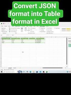 How to convert JSON file into Table in MS Excel #excel #tricks #json #table #programming