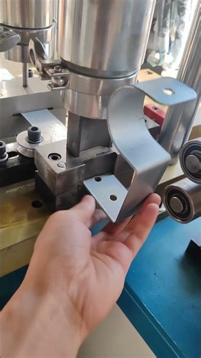 Flat iron hose clamp making machine