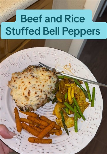 Delicious Beef & Rice Stuffed Bell Peppers Recipe