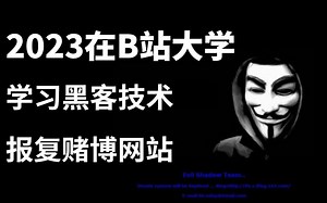 2023在B站学习黑客技术 学完爆破赌博网站 你敢学我就敢教！