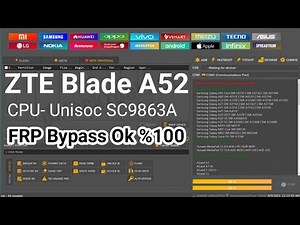 ZTE Blade A52 Frp Bypass Ok %100 with Unlock tool