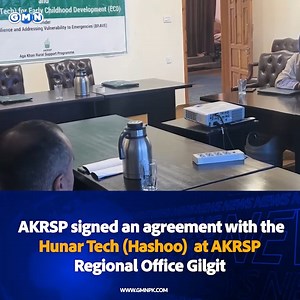 Aga Khan Rural Support Programme (AKRSP) signed an agreement with the Hunar Tech (Hashoo) at AKRSP Regional Office Gilgit to provide Early Childhood Training over 100 youth in Ghizer and Astore districts. Under the BRAVE project, this initiative aims to empower young individuals with valuable skills and economic opportunities. The agreement was signed by Ms Yasmeen Qalandar, Regional Programme Manager Gilgit, representing AKRSP, and Zehra Senior Executive From Hashoo Hunar Tech | Gilgit Media Ne