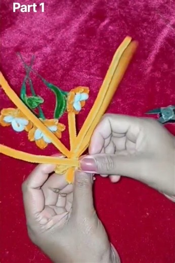 part 1 "Learn how to make these gorgeous orange and white pipe cleaner flowers step-by-step!