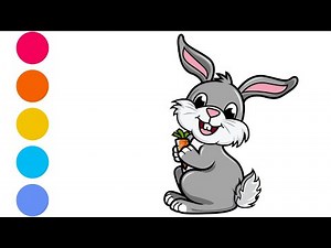 How to Draw and Color a Rabbit🐰 | Step-by-Step Easy Drawing for Kids 🎨✨