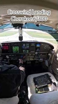 Crosswind Landing Cherokee 6/300 #crosswind #Landing #aviation #piper #airplane #pilot