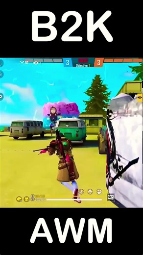 #short #b2k #freefire Born2kill vs 4 pro player fire fire video / B2k Awm short video| awm b2k video