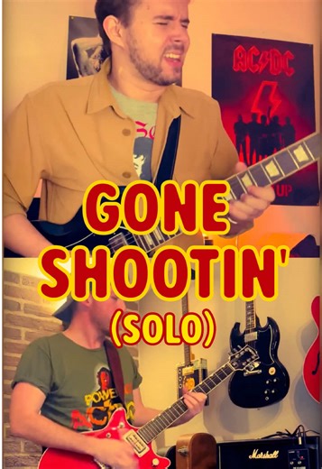 Gone Shootin’ solo ⚡ Lead guitar vs rhythm guitar. The AC/DC formula with my friend @Gus #ACDC #GoneShootin #RockGuitar #GuitarDuo #RockTok