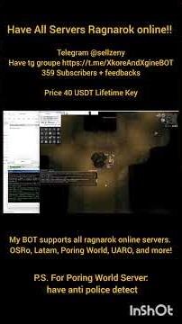 OSRO Ragnarok OpenKore BOT + Avail All servers official and private servers bypass all shields🔥