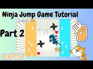 Scratch Ninja Wall Jump Game Tutorial Part 2 | scratch animation | game making | ninja game