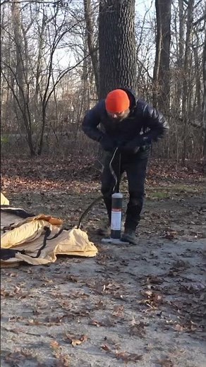 Inflatable tent with stove jack — real camping comfort
