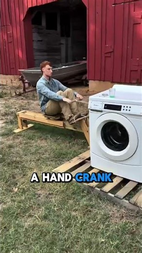 This man built a manual washing machine😭