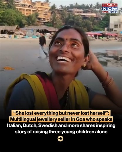 The multilingual woman, who effortlessly switched between Italian, Dutch, Swedish and several other languages, has captured hearts online after sharing a story of extraordinary resilience. What began as a simple interaction during a beachside jewellery purchase turned into a heartfelt 15–20 minute conversation about life, loss and perseverance. #NewsWithTN #TimesNowNews | TIMES NOW