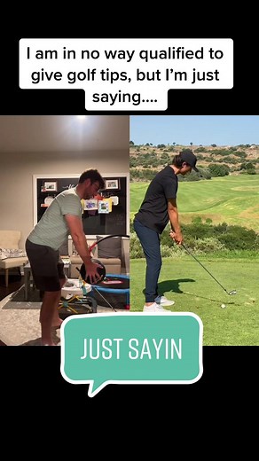 #duet with @grant_horvat #fyp I’m just sayin….. If you throw something heavy it pulls on your arms and you can simulate it…. Just sayin#golftiktok #golfsecret