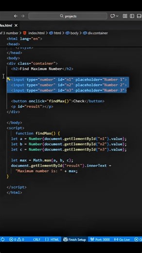 Math.max method in js | Day 51/100 JS Mini Project