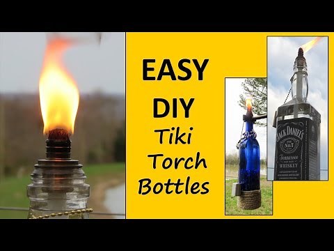 EASY DIY Tiki Torches From Recycled Bottles!