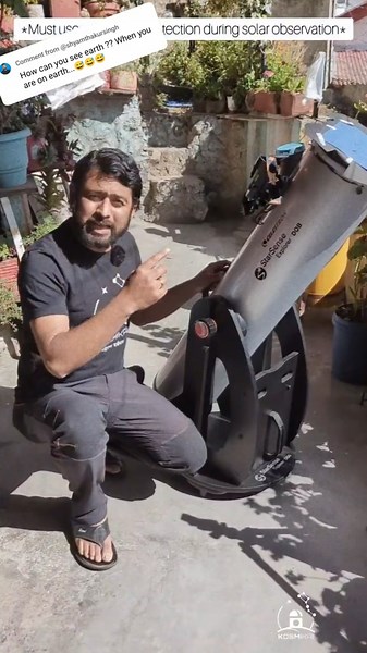 Earth Photo from Earth through a Dobsonian Telescope??? #space