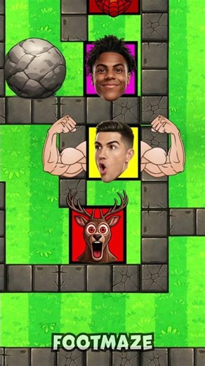 NEW SECRET MAZE CHALLENGE RONALDO x ISHOWSPEED x SPIDER MAN #football #mazechallenge #shorts