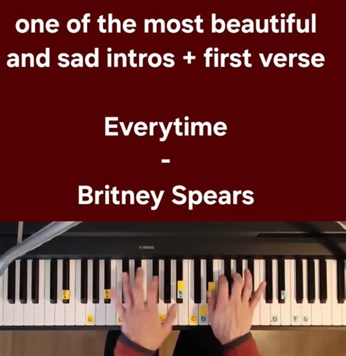 Everytime - Britney Spears - piano tutorial