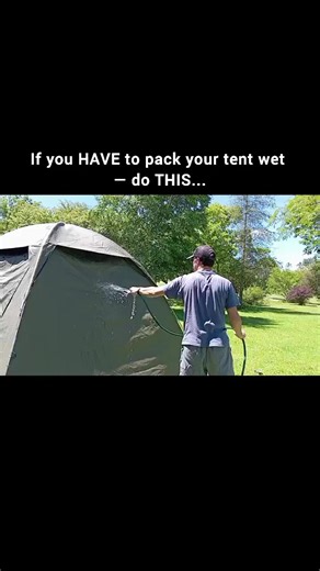 If you pack your tent wet and leave it like that, moisture gets trapped in the fabric. That’s how mold starts — even if you can’t see it yet. If you have to pack it wet, dry it the same / next day.