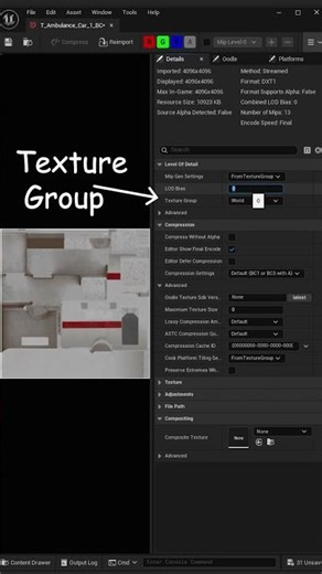 What to Use for Optimization in Unreal Engine 5: Texture Size vs LOD Bias
