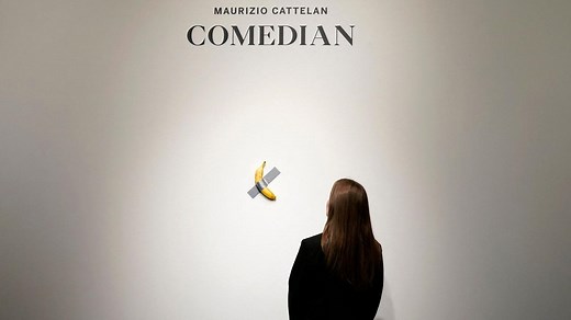 An Wand geklebte Banane für 6,2 Millionen Dollar versteigert