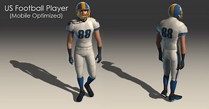 US Football Player Mobile Optimized | 3D Characters | Unity Asset Store