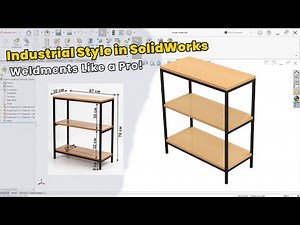 SolidWorks Project Tutorial | Industrial Console Table with Weldments