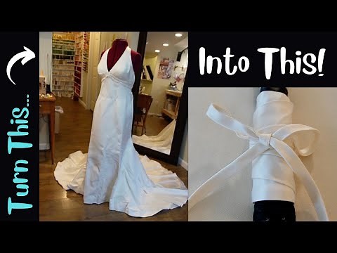 Turn Your (Wedding) Dress Into a Bouquet Wrap or Handkerchief - Step by Step Sewing Tutorial