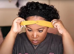 Watch How to wear the curly headband wig ? on Amazon Live